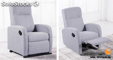 Sillón Relax en Tela Modelo Home color Gris Pearl