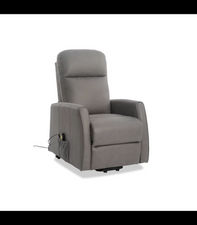 Sillón relax levantapersonas eléctrico Divinity tapizado en tela gris,