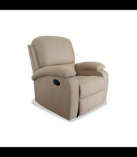 Sillón relax manual Colmenar tapizado beige, 75cm(Ancho) 95cm (Fondo) 96cm(Alto)