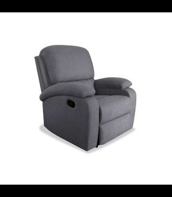 Sillón relax manual Colmenar tapizado gris, 75cm(Ancho) 95cm (Fondo) 96cm(Alto)