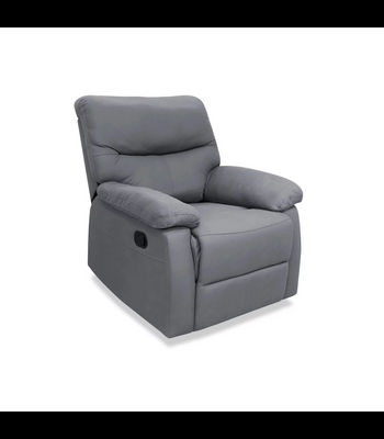 Sillón relax manual Dexter tapizado gris, 93cm(Ancho) 96cm (Fondo) 98cm(Alto) - Foto 5