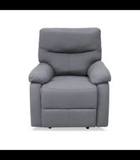 Sillón relax manual Dexter tapizado gris, 93cm(Ancho) 96cm (Fondo) 98cm(Alto)