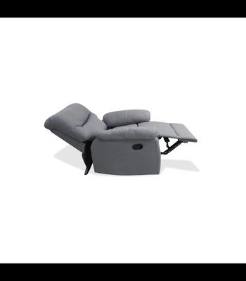 Sillón relax manual Dexter tapizado gris, 93cm(Ancho) 96cm (Fondo) 98cm(Alto) - Foto 3