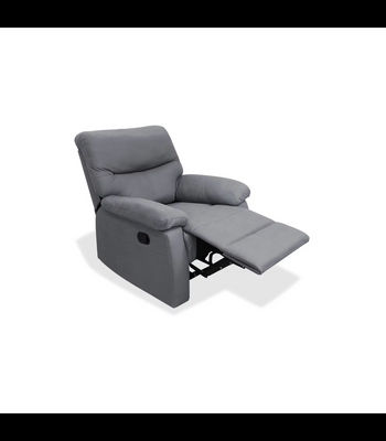 Sillón relax manual Dexter tapizado gris, 93cm(Ancho) 96cm (Fondo) 98cm(Alto) - Foto 4