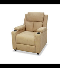 Sillón relax manual Fortuna tapizado beige, 76cm(Ancho) 90cm (Fondo) 100cm(Alto)