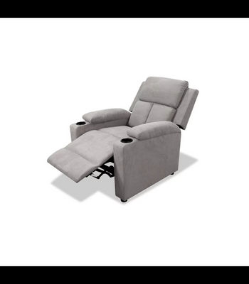 Sillón relax manual Fortuna tapizado gris, 76cm(Ancho) 90cm (Fondo) 100cm(Alto) - Foto 4