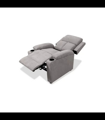 Sillón relax manual Fortuna tapizado gris, 76cm(Ancho) 90cm (Fondo) 100cm(Alto) - Foto 3