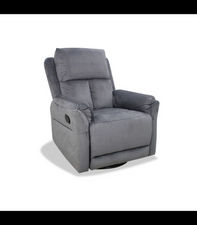 Sillón relax manual Mercury tapizado gris, 76cm(Ancho) 90cm (Fondo) 100cm(Alto)