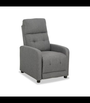 Sillón relax manual Numancia tapizado gris, 81cm(Ancho) 94cm (Fondo) 102cm(Alto)