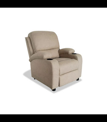 Sillón relax manual Siesta tapizado beige, 75cm(Ancho) 85cm (Fondo) 98cm(Alto)