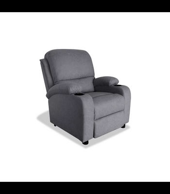 Sillón relax manual Siesta tapizado gris, 75cm(Ancho) 85cm (Fondo) 98cm(Alto)