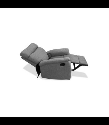 Sillón relax manual Texas tapizado gris, 82cm(Ancho) 96cm(Fondo) 102cm(Alto) - Foto 3