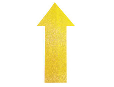 Simbolo adhesivo durable pvc forma de flecha para delimitacion suelo amarillo - Foto 2
