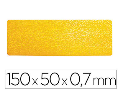 Simbolo adhesivo durable pvc forma de linea para delimitacion suelo amarillo