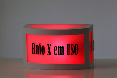 Sinalização Luz Vermelha RaioX