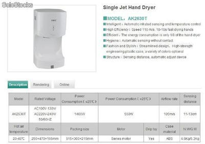 Single Jet Hand Dryer