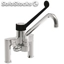 Sink tap mod. rbmadcs - double faucet hole and single handle - pull-out spray