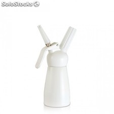 Siphon creme chantilly - 0,5 l 8x21 cm blanc aluminium