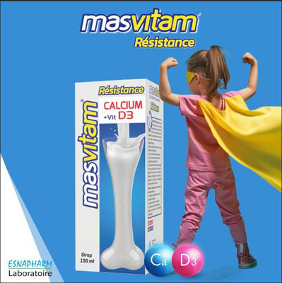 Sirop Masvitam Calcium + Vit D3 150ml - Photo 2