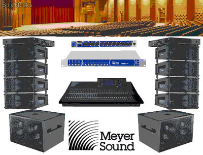 Sistema de audio Integral Line Array meyer sound basado en mina.