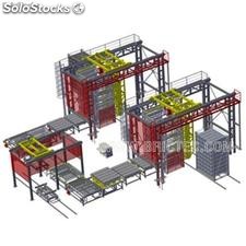 Sistema de cargar y descargar ladrillos en la automática ladrillera