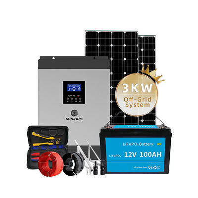Sistema de energía solar de 3 kW con batería LIFEPO4 montada en la pared