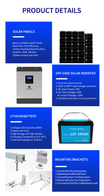 Sistema de energía solar de 3 kW con batería LIFEPO4 montada en la pared - Foto 5