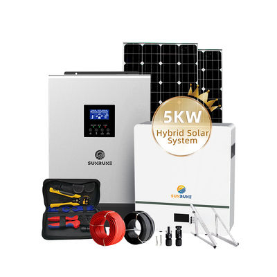 Sistemas de energía solar híbridos de 10 kW Sistema de paneles solares para el h
