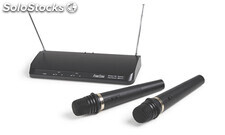 Sistemas inalámbricos de micrófonos en VHF 174 a 194 MHz. Receptor compacto y 2