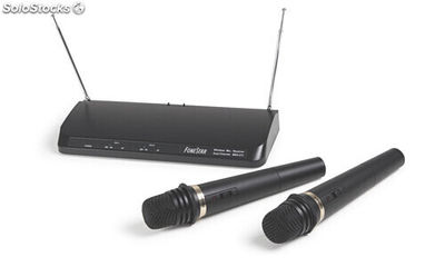 Sistemas inalámbricos de micrófonos en VHF 174 a 194 MHz. Receptor compacto y 2