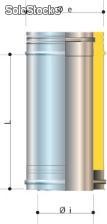 SISTEMI FUMARI DOPPIA PARETE ELEMENTO DRITTO L=330