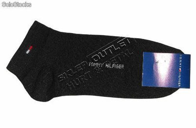 Skarpety stopki Tommy Hilfiger - białe, czarne (para) - Zdjęcie 5