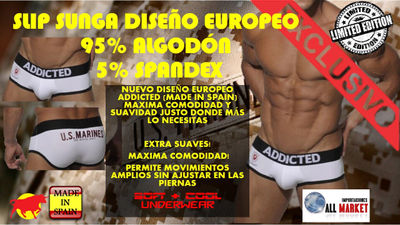 Slip Sunga Uss Marines Made In Spain Addicted - Foto 3