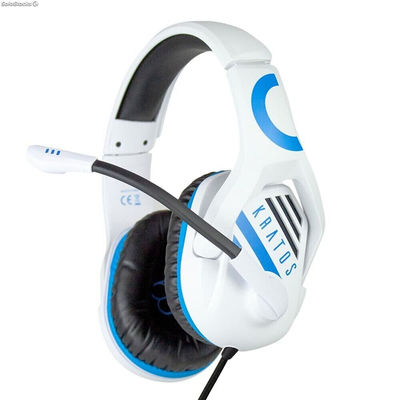Słuchawki Gaming z mikrofonem FR-TEC Kratos Biały Niebieski/Biały