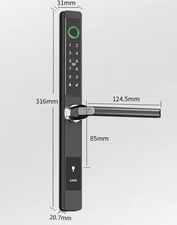 smart narrow body fingerprint door lock for Sliding Door-Aluminium