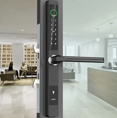 smart narrow body fingerprint door lock for Sliding Door-Aluminium alloy door-Fr - Photo 3