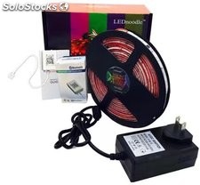 SMD5050 RGB DC12V Tiras de LED flexible 5metros Juego completo IP65 Impermeable