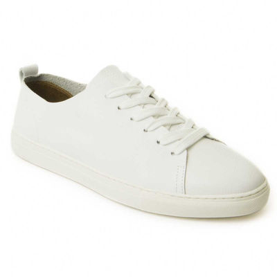 Sneaker Para Hombre De Piel Color Blanco Talla 39 - Foto 3
