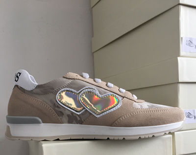 Sneaker Twin Set Beige com Coração Dourado - Foto 2