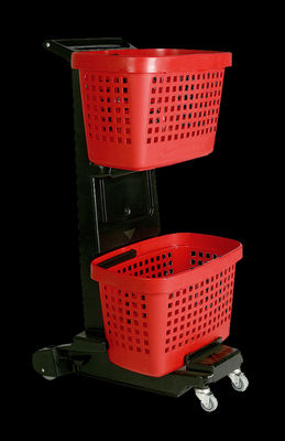 Snupy - Carro de supermercado con dos cestas y portabotellas · 60 litros
