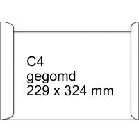 Sobre adhesivo blanco C4 (229 x 324 mm) - 250 unidades