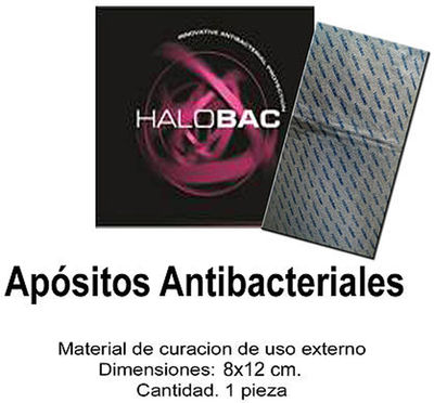 Sobre con 1 Ud de 8x12 de Aposito Antibacterial Halobac