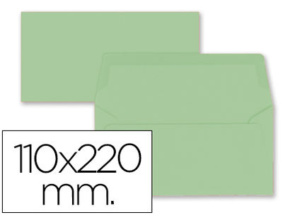 Sobre liderpapel americano verde 110X220 mm 80 gr pack de 9 unidades