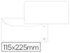 Sobre liderpapel blanco 115X225 mm solapa engomada papel offset 80 gr caja de