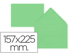Sobre liderpapel C5-EA5 verde 157X225MM 80 gr pack de 9 unidades