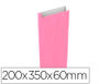 Sobre papel basika celulosa rosa con fuelle m 200x350x60 mm paquete de 25