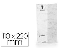 Sobre rossler coloretti dl americano color marmol gris 110x220 mm pack de 5