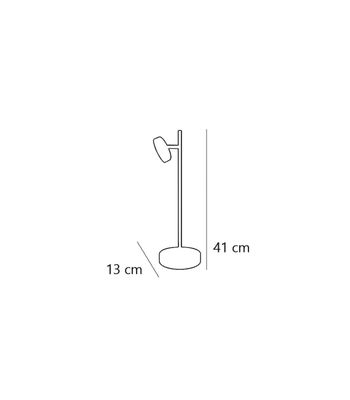 Sobremesa led modelo Cedro acabado cromado 41 cm(alto)13 cm(ancho)13 cm(largo). - Foto 2
