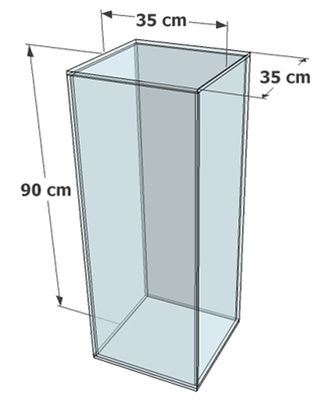 socle plexiglas 35/35 haut 90 cm - Photo 2