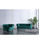 Sofá 3 plazas Chesterfield tapizado en tela velvet verde, 211cm(ancho) 75 - Foto 3
